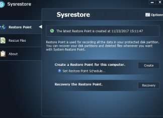 SysRestore – зберегти стан системи