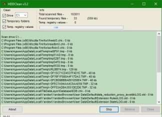 HDDClean – очищення дисків Windows від сміття