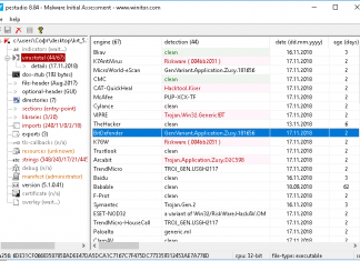 PeStudio – аналіз внутрішнього вмісту програм
