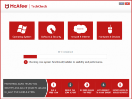 McAfee TechCheck – сканування ПК на наявність проблем