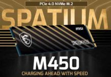 Msi представила твердотільні m. 2-накопичувачі spatium m450 ємністю до 1 тбайт