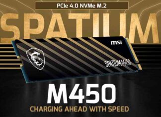 Msi представила твердотільні m. 2-накопичувачі spatium m450 ємністю до 1 тбайт
