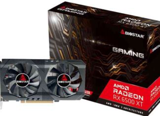Biostar випустила прискорювач radeon rx 6500 xt для ігрових пк початкового рівня